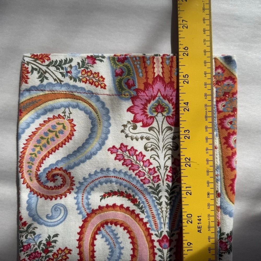 J Crew Cropped Pants Women's Size 0‎ Paisley 100% Cotton Preppy Colorful Spring